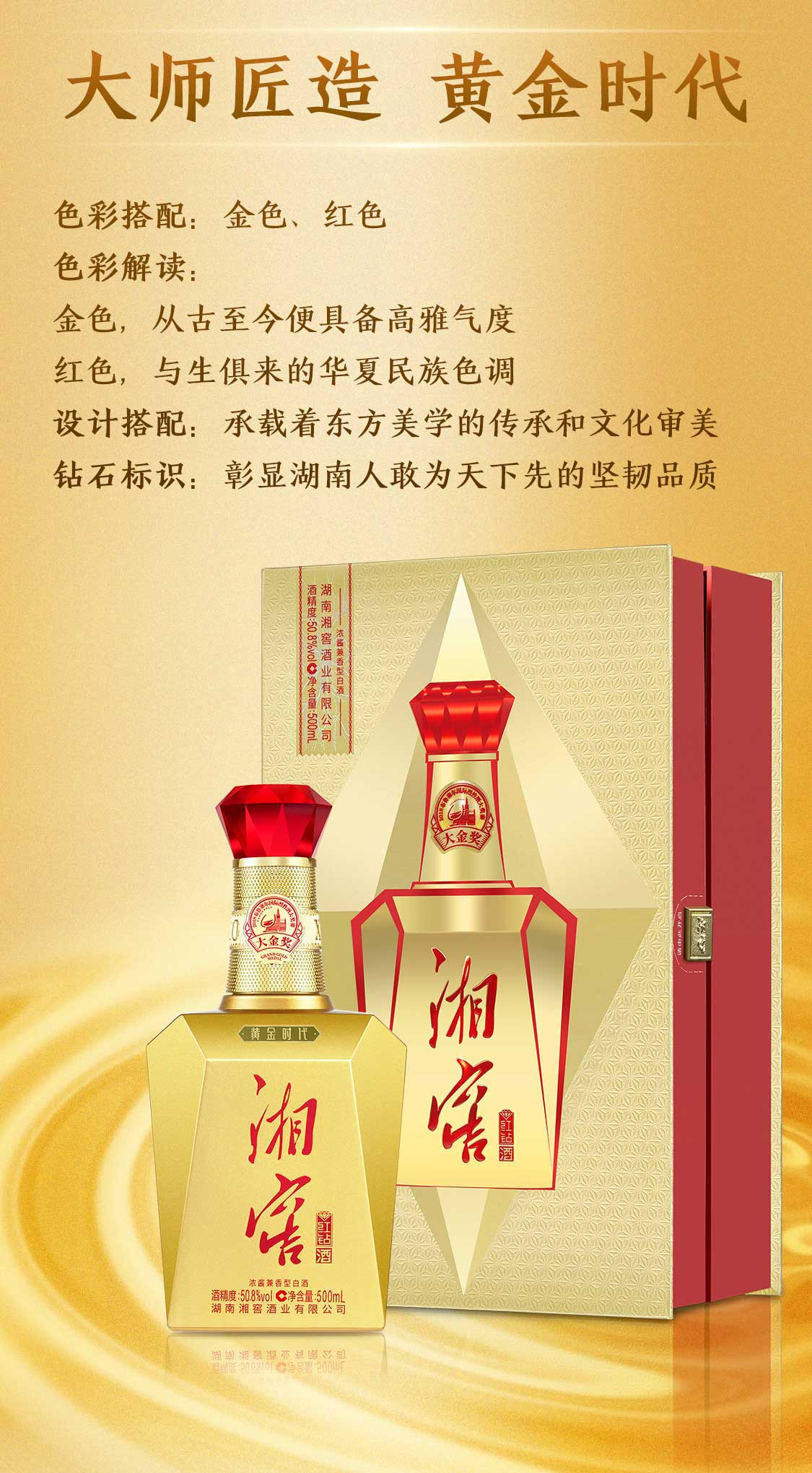 50.8%vol  湘窖酒·黄金时代